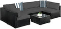 Modular Outdoor Wicker 7-Piece Sectional Patio Set - Flexible Layouts
