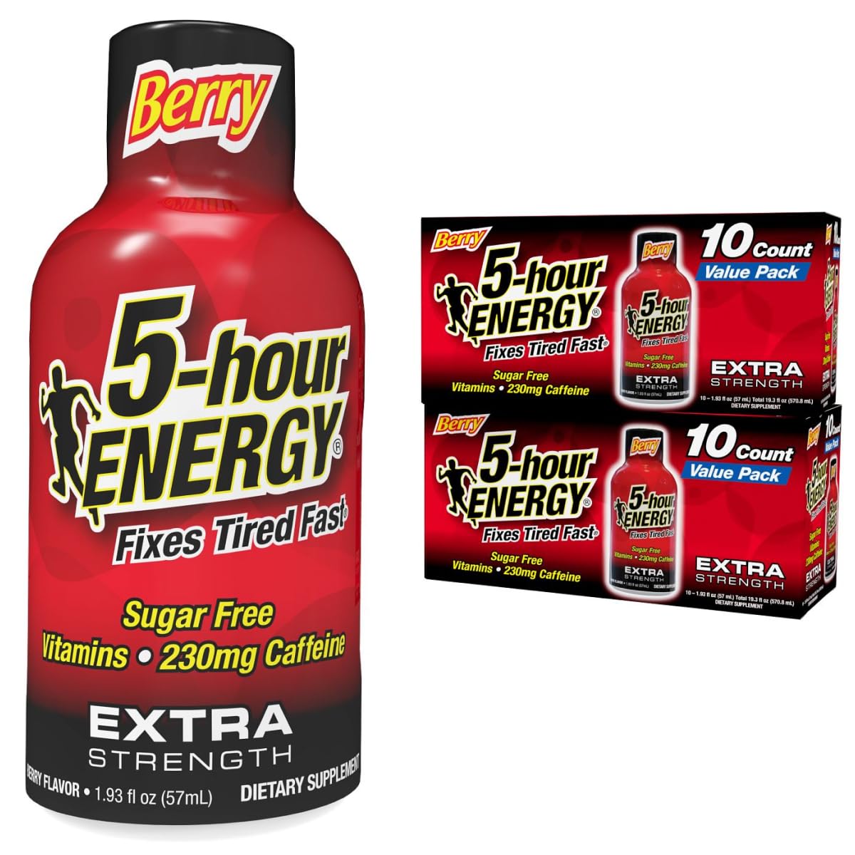 5-hour ENERGY Extra Strength Berry Energy Shot for Quick Boost