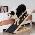Adjustable Wooden Dog Ramp for Bed and Couch - Pet Steps for Dogs