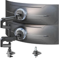 Dual Monitor-Arm Heavy-Duty for 17-49 in Screens - Vertical Stacked