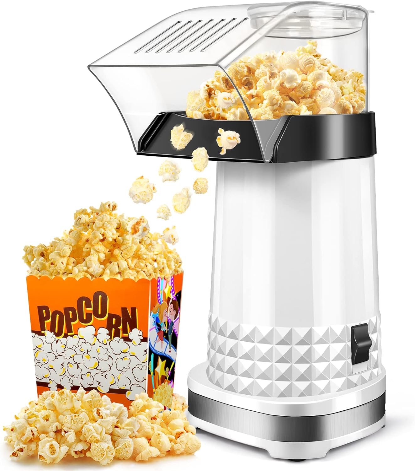 Air Popcorn Popper Maker for Healthy Snacks and Easy Cleanup