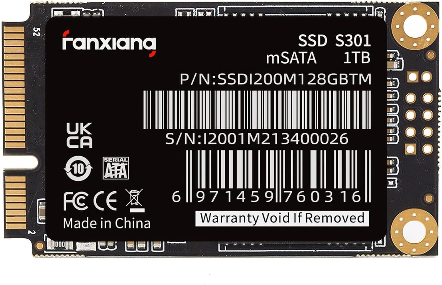 Fanxiang S301 2TB mSATA SSD for Ultrabook and Desktop PCs