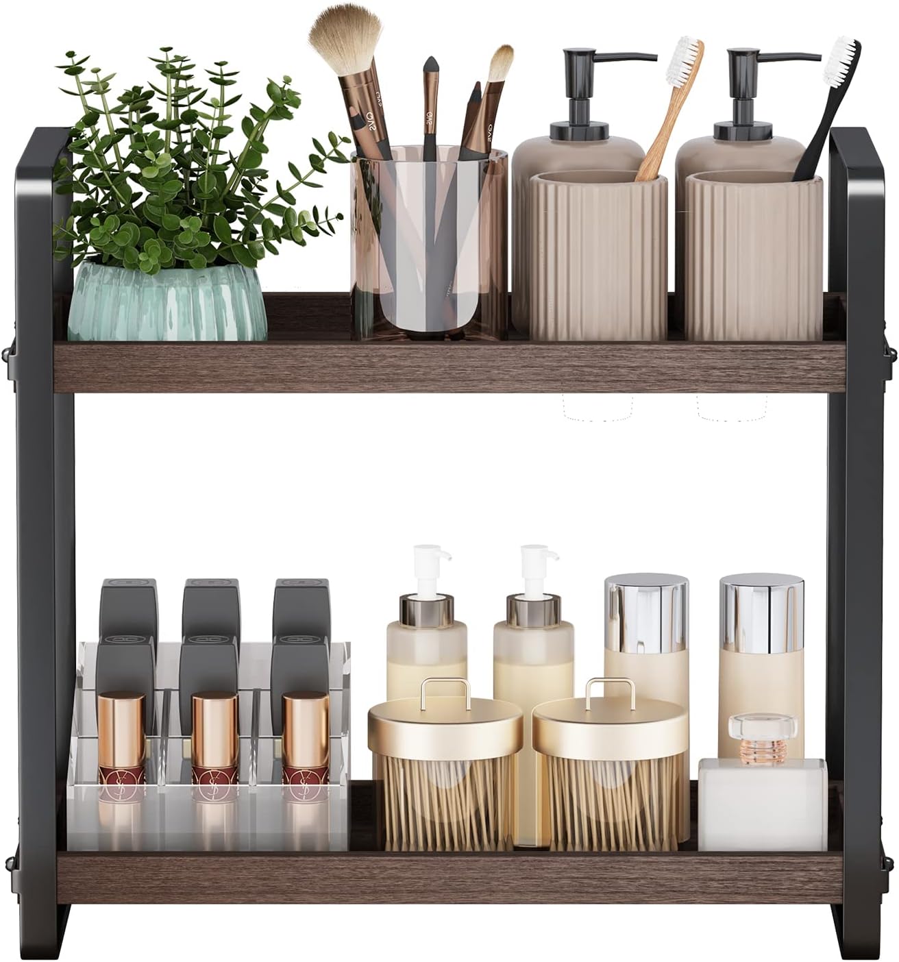 Bathroom Counter Organizer with 2-Tier Design for Space Saving