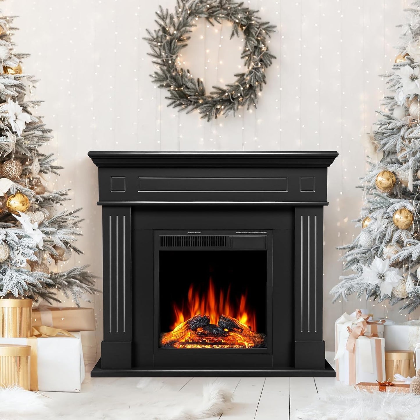 43 Inch Electric Fireplace TV Stand with Adjustable LED Flame