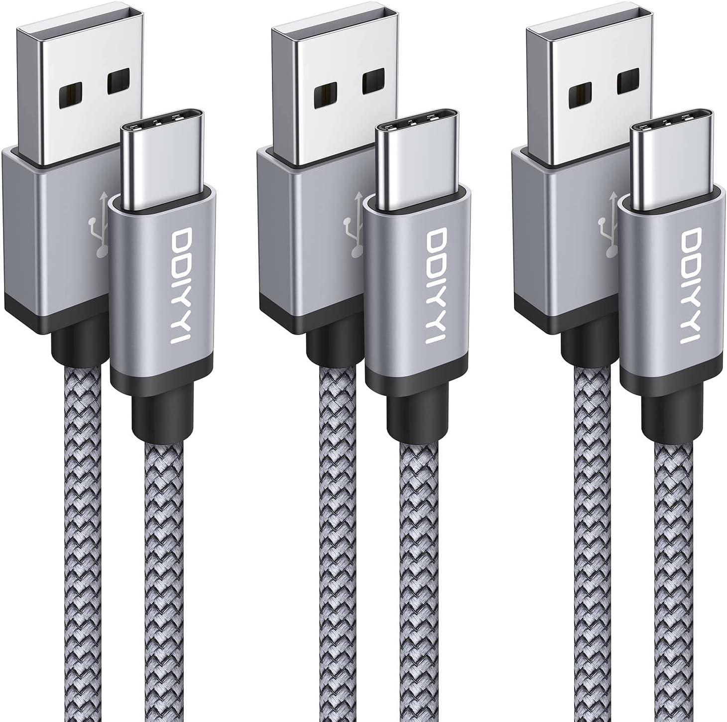 Fast Charge 3ft USB C Cable 3-Pack for iPhone & Samsung