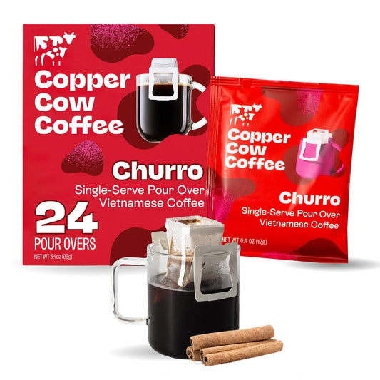 Copper Cow Premium Pour Over Vietnamese Coffee Churro Flavor