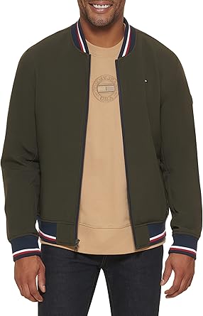 Tommy Hilfiger Men's Lightweight Varsity Rib Knit Bomber Jacket Review
