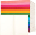 60 Pack Blank Composition Notebook Journals Bulk - Colorful A5 Kraft