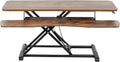 42 in Desk Converter with Rustic Vintage Brown Top - Sit to Stand