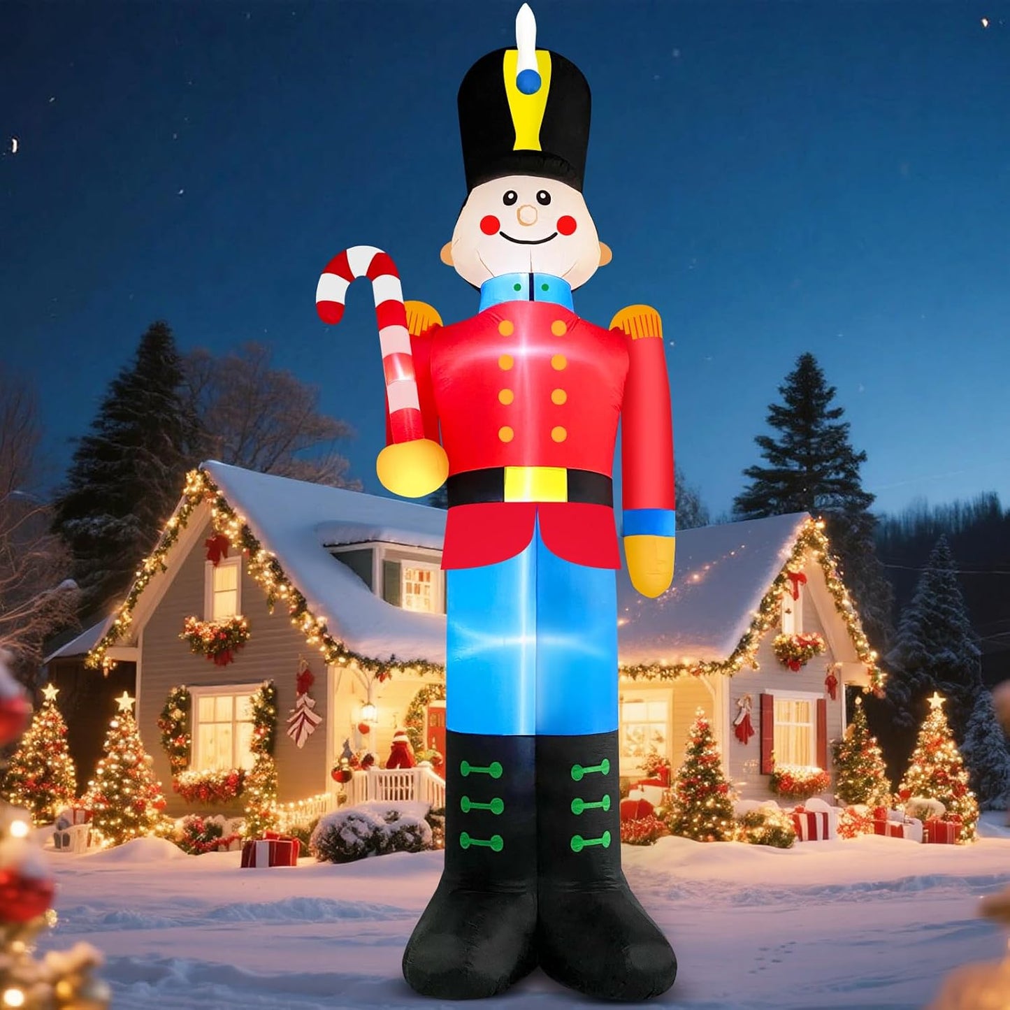 MICOCAH 12 FT Tall Nutcracker Inflatable Christmas Decoration