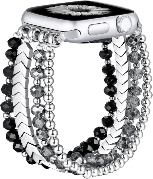 Fastgo Elastic Beaded Band for Apple Watch - Stylish & Comfy!
