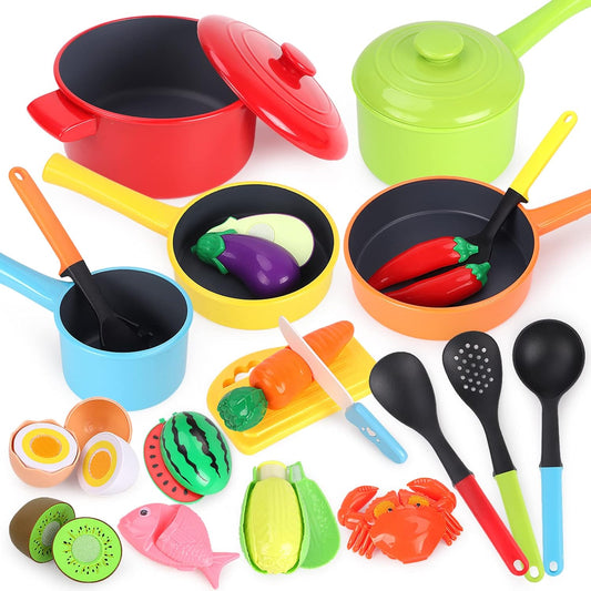 GILOBABY Kids Play Kitchen Set - Cooking Fun Guaranteed!