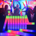 56Pcs Foam Glow Sticks for Wedding and Parties - Long Lasting Light
