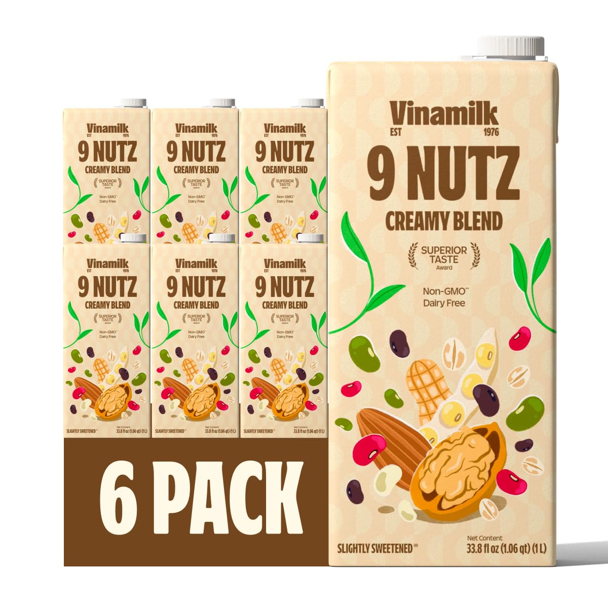Vinamilk 9 Nutz Creamy Blend Plant Based Milk - Lactose Free