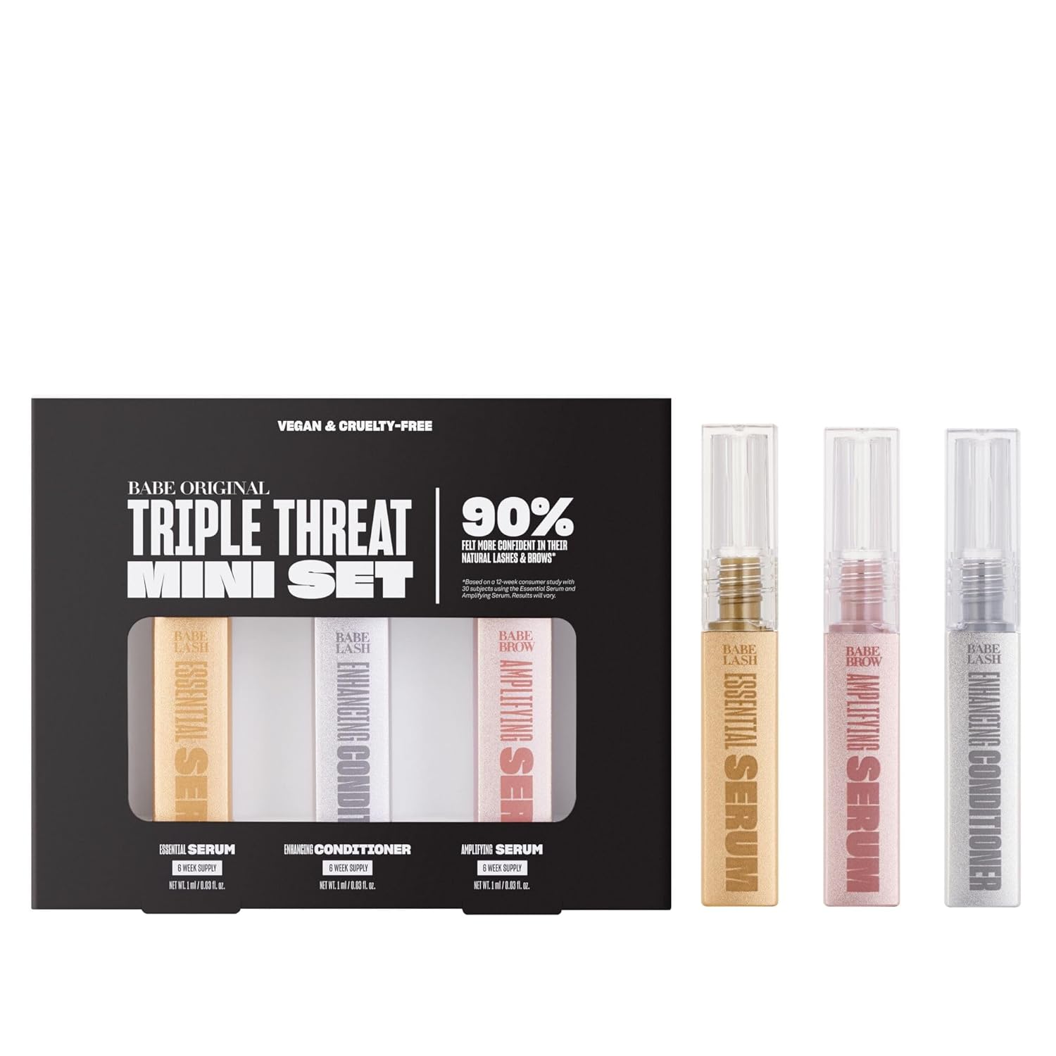 Babe Original Triple Threat Mini Set for Luscious Lashes & Brows