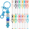 60 Pcs Beadable Keychains Bulk Kit - DIY Keychain Making Supplies
