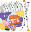 Arrtx 48 Colors Acrylic Marker Set for Rock Painting - Versatile Paint