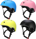 Kids Bike Helmet 4 Pack - Adjustable CPSC Certified Helmets for Ages