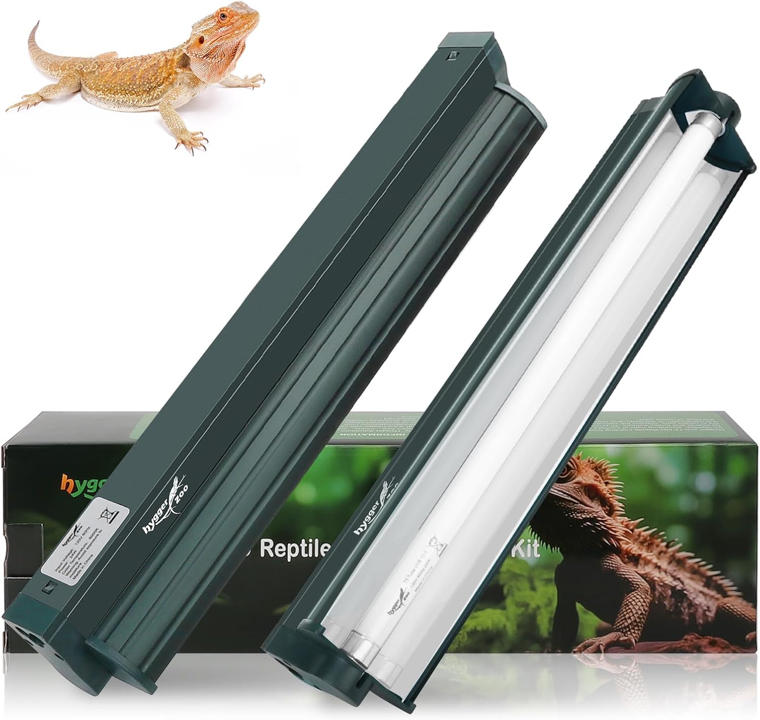 T5 Reptile Light Fixture Green Combo Kit for Terrarium Needs