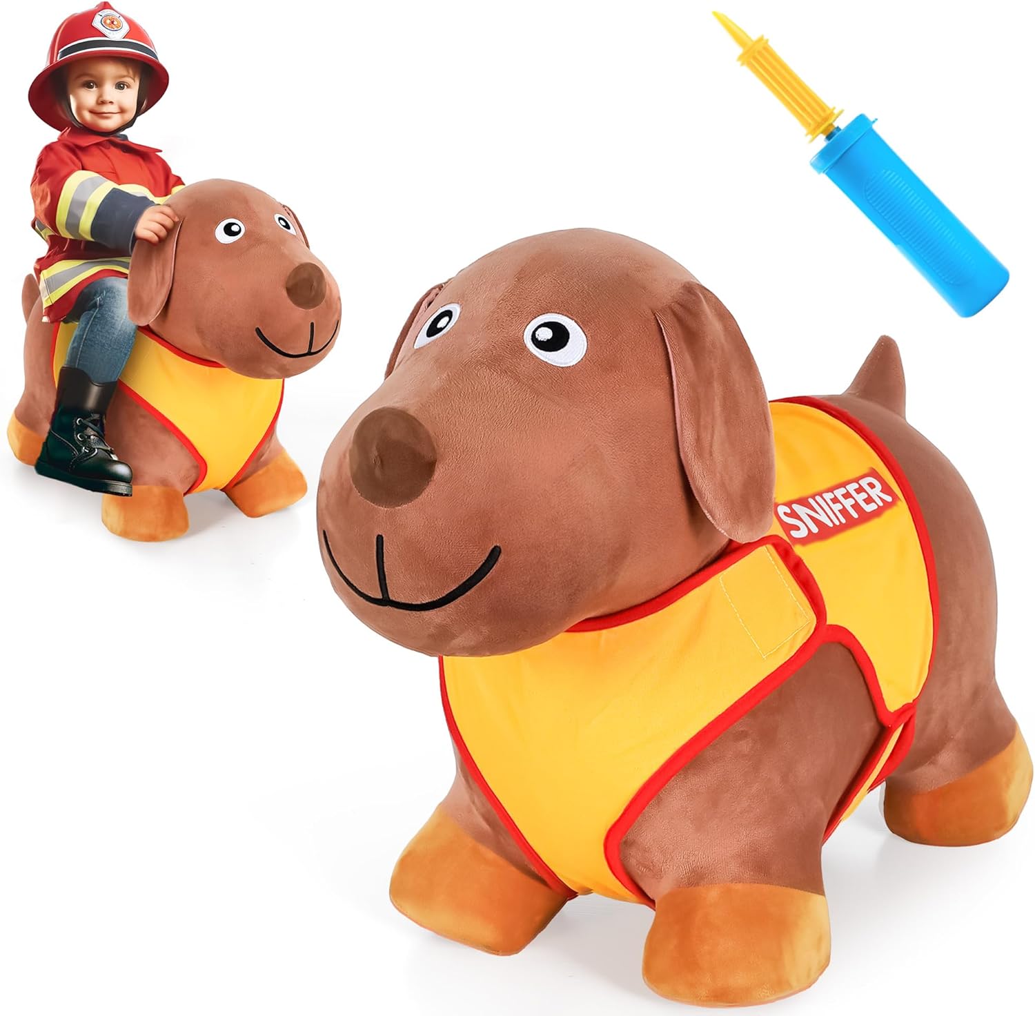 Bouncy Pals Dog Hopping Horse for Kids - Fun Ride-On Toy