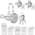 3 Pack Mailbox Locks with Keys Replacement - Durable Nickel Mailbox