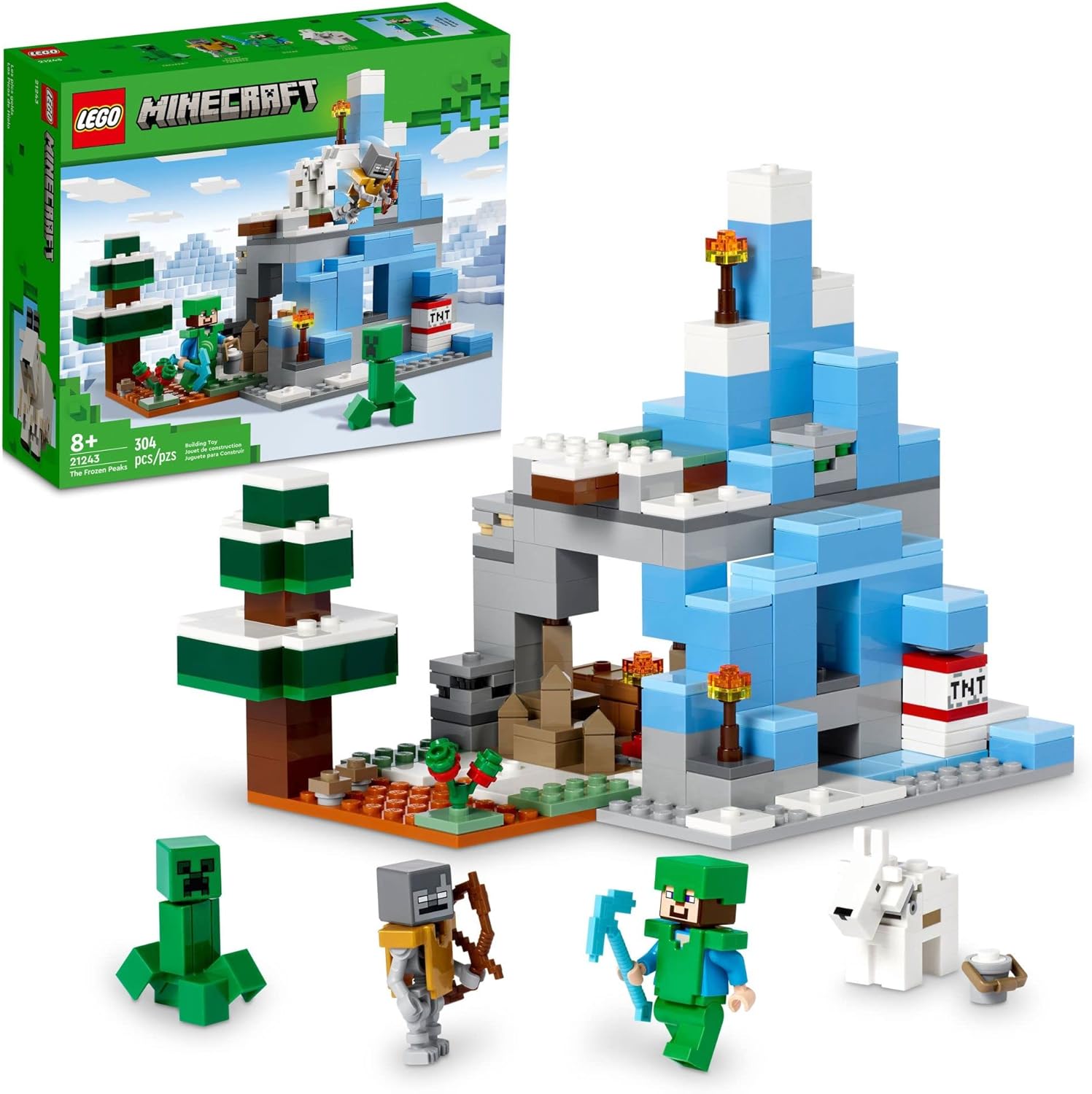 LEGO Minecraft The Frozen Peaks 21243 Cave Mountain Set Review