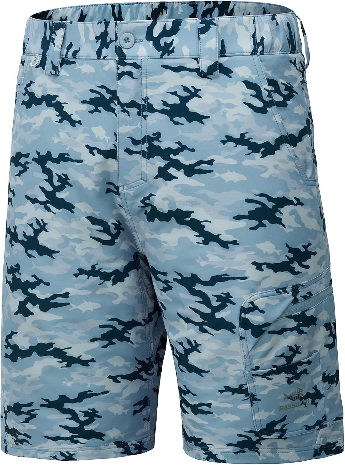 BASSDASH 10.5 Mens Fishing Cargo Shorts Quick Dry UPF 50