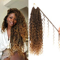 Goddess Faux Locs Crochet Hair 18 in Pack of 8 - Soft Boho Locs
