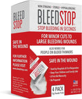 BleedStop First Aid Powder for Bleeding Control - 4 Pouches