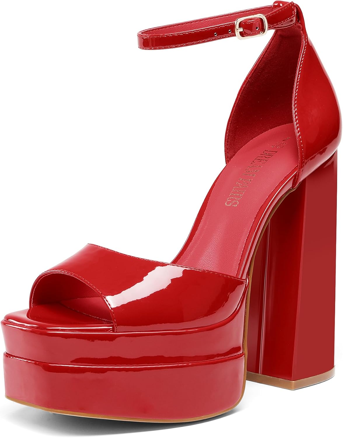 DREAM PAIRS Chunky Block Platform Heels for Women Stylish Sandals