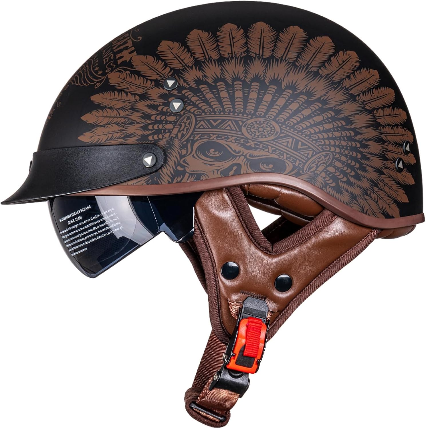 DOT Approved Sun Visor Half Helmet for Men Women - VCOROS