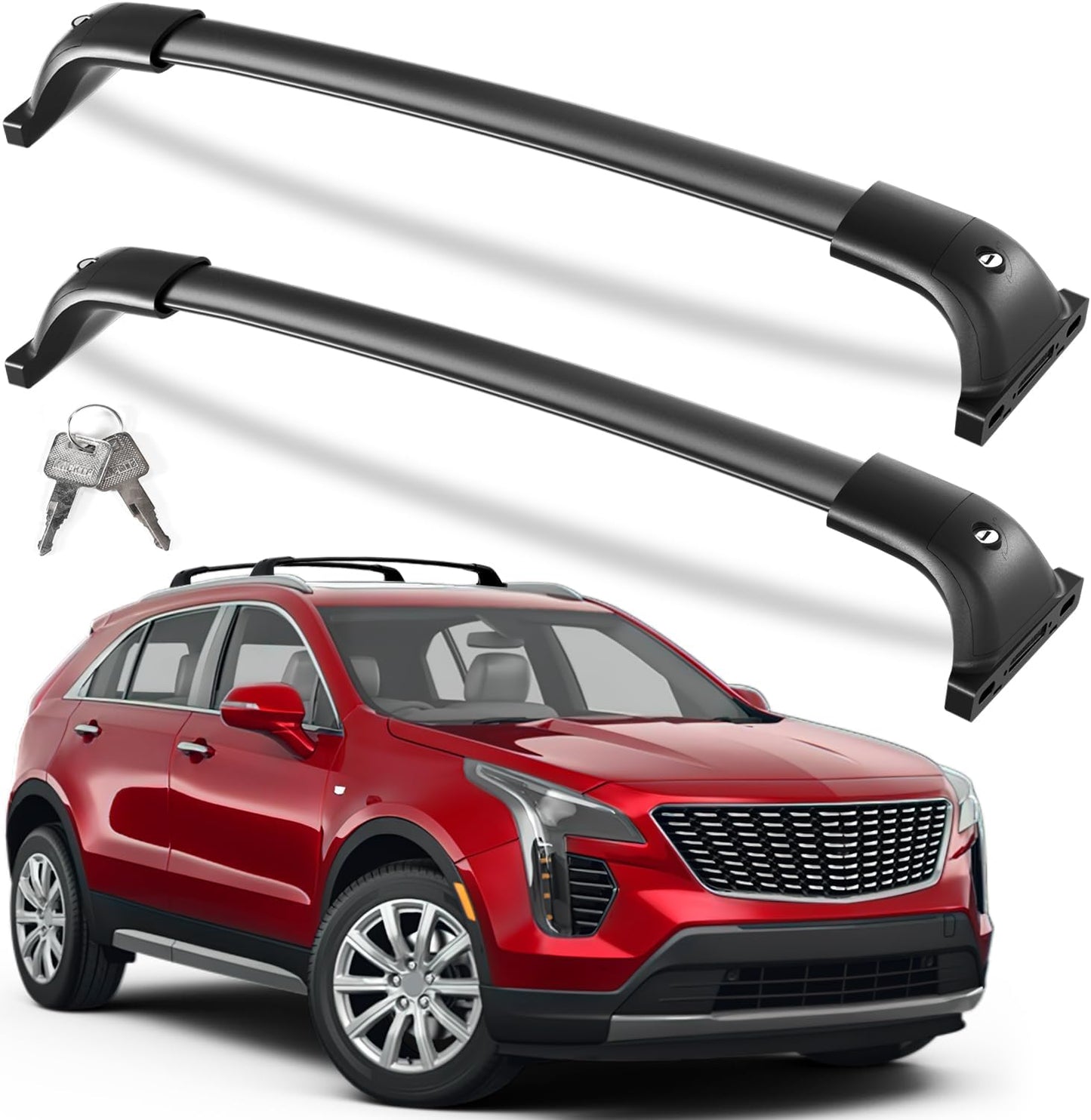 KINGGERI Lockable Roof Rack Cross Bars for Cadillac XT4 2019-2025