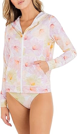 Hurley Women's Standard Hoodie Zip Rashguard for Comfort and Style