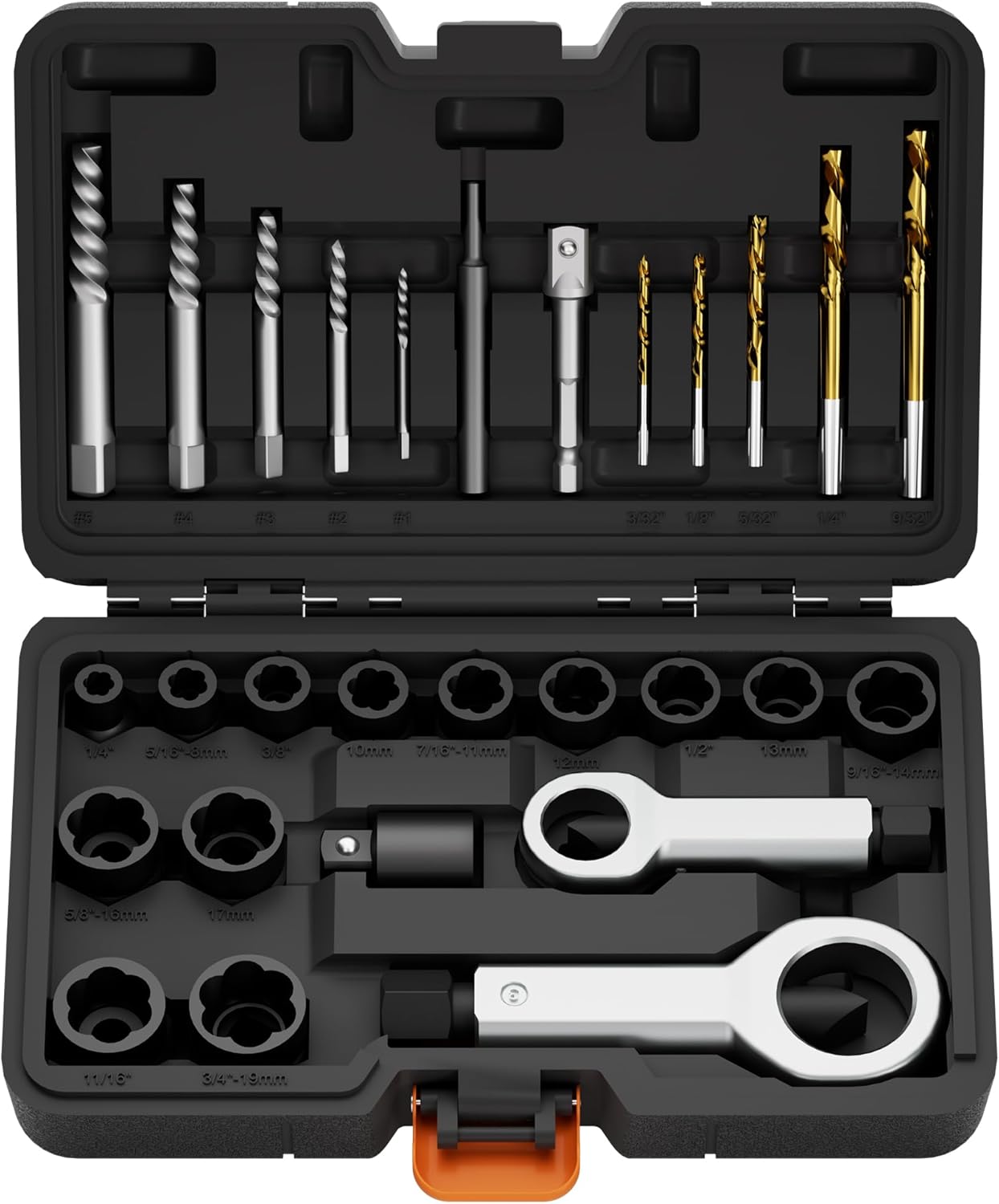 28PCS Bolt Extractor Set for Easy Removal of Broken Bolts