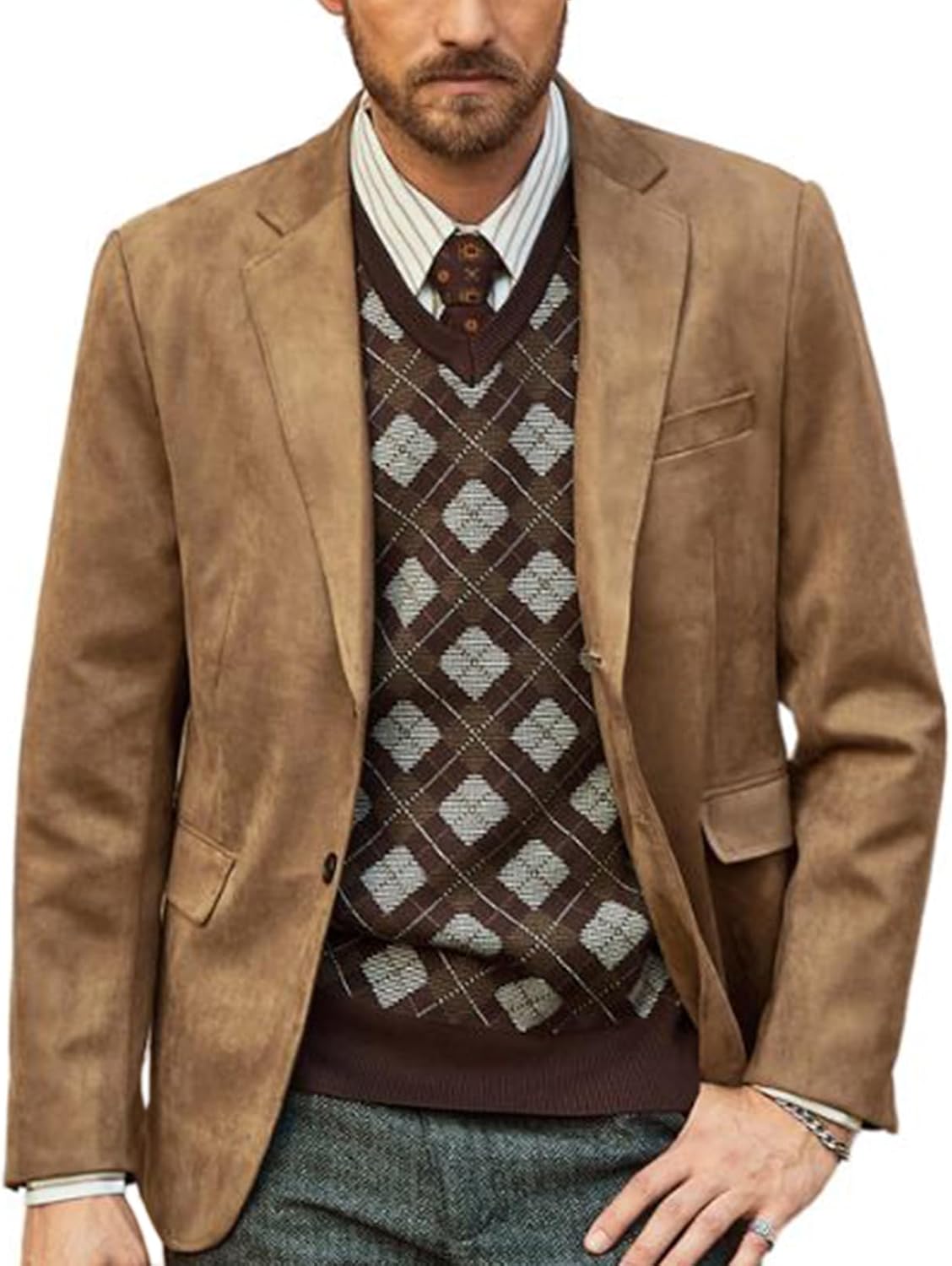 Stylish Faux Leather Blazer Jacket for Men by PJ PAUL JONES