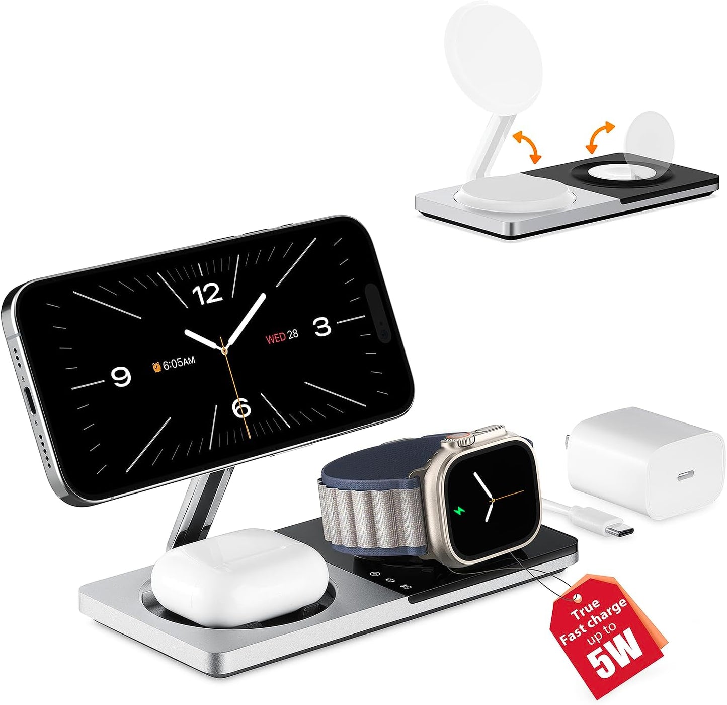 ZECHIN Fast 3-in-1 Wireless Charger