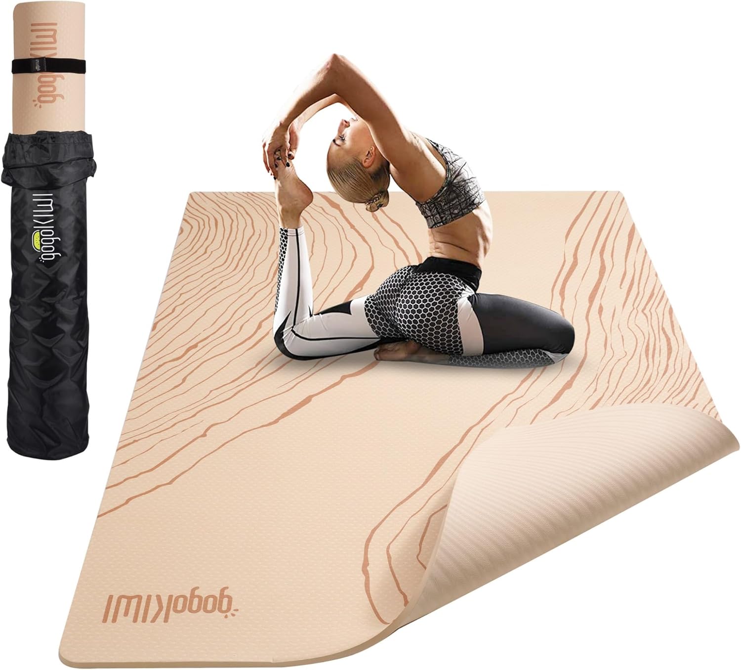 Large Yoga Mat for Home Workout - Extra Wide & Thick Design
