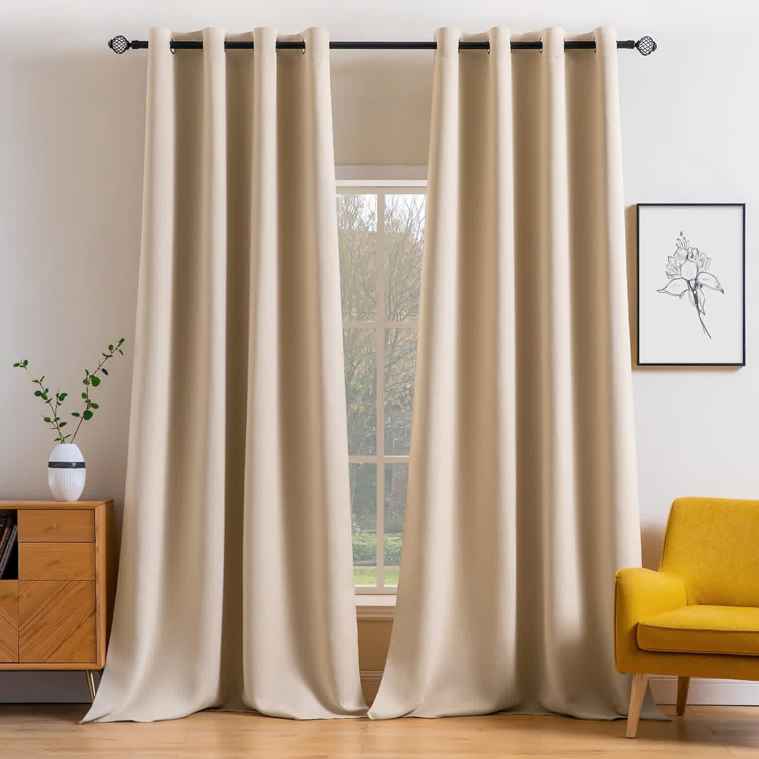 MIULEE Blackout Curtains for Bedroom and Living Room Use