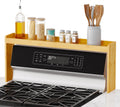 SpaceAid Bamboo Over the Stove Spice Holder Shelf - Neat Countertop