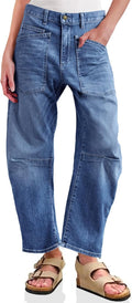 Baggy Barrel Horseshoe Jeans for Women - High Waisted Vintage Style