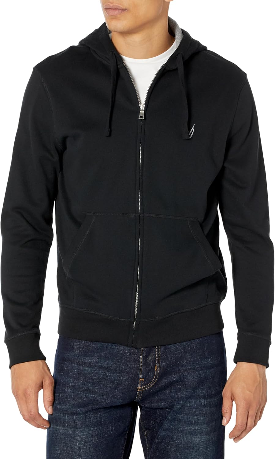 Nautica Men's Anchor Fleece Hoodie - Cozy Full-Zip Warmth