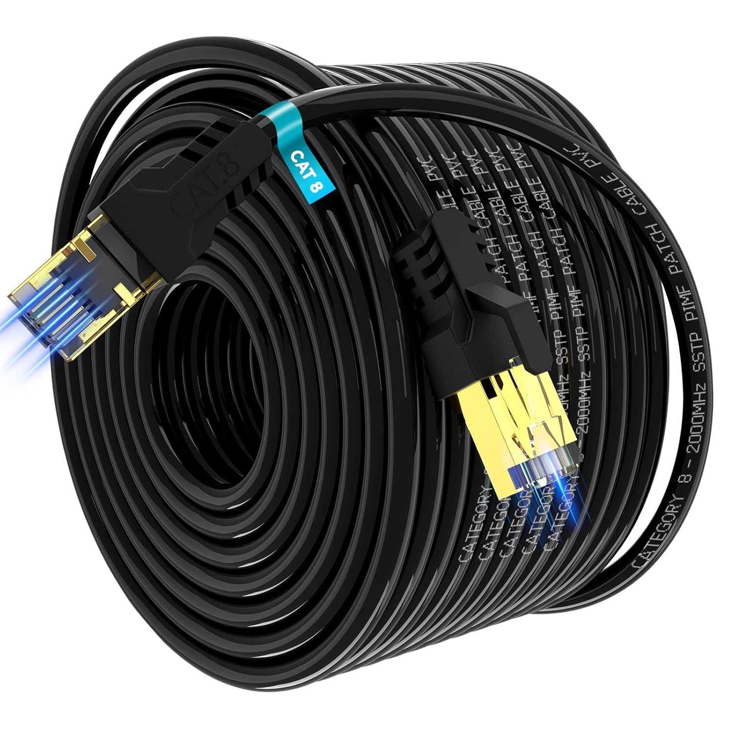 Cat 8 Ethernet Cable 200ft High Speed for Gaming and Streaming