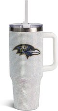 NFL 40oz Stainless Steel Tumbler with Crystal Rhinestones