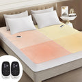 Multizone Waterproof Heated Mattress Pad Queen - Zoned Body & Feet