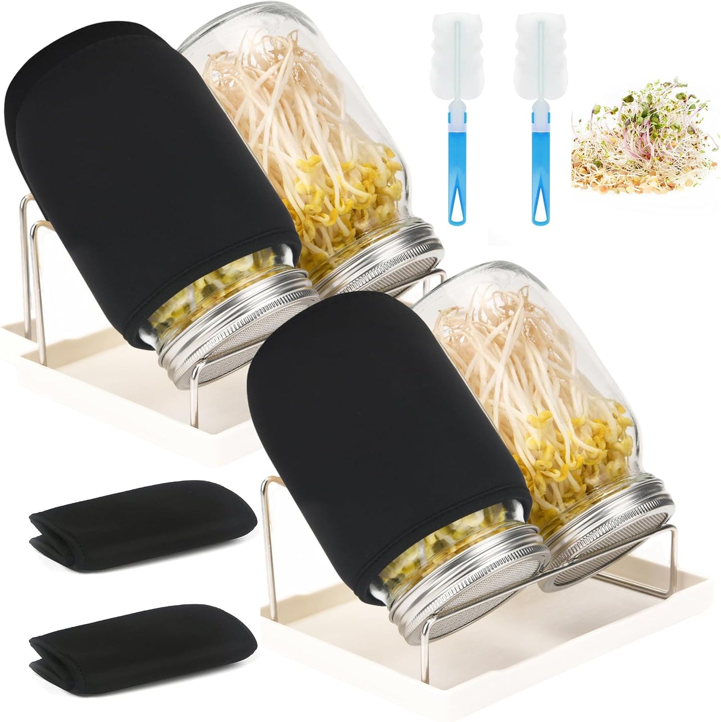 Lulonpon Sprouting Kit for Healthy Homegrown Sprouts and Greens