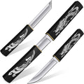 Purple Dragon Tanto Fixed Blade Knife for Camping and Survival
