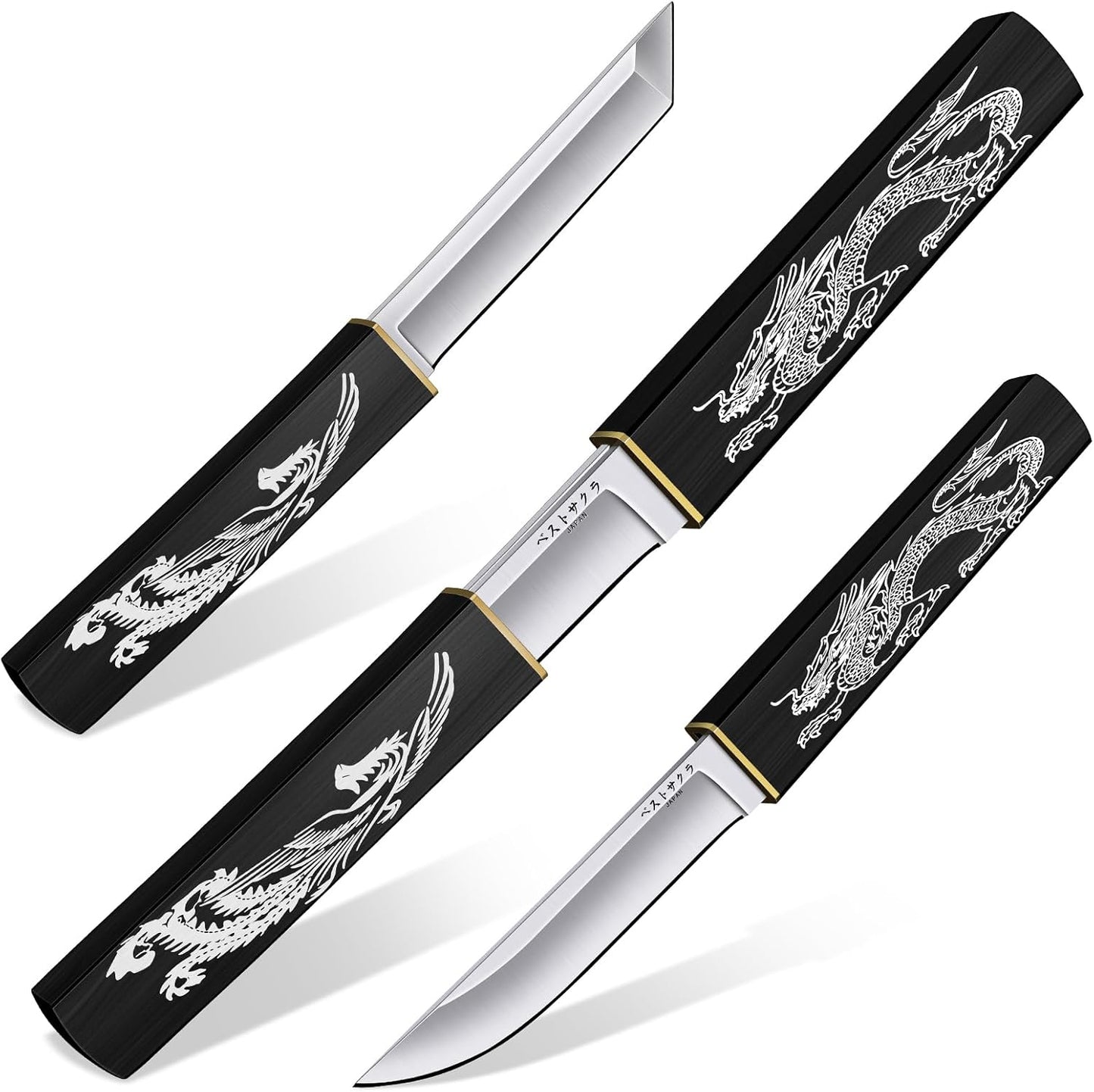 Purple Dragon Tanto Fixed Blade Knife for Camping and Survival