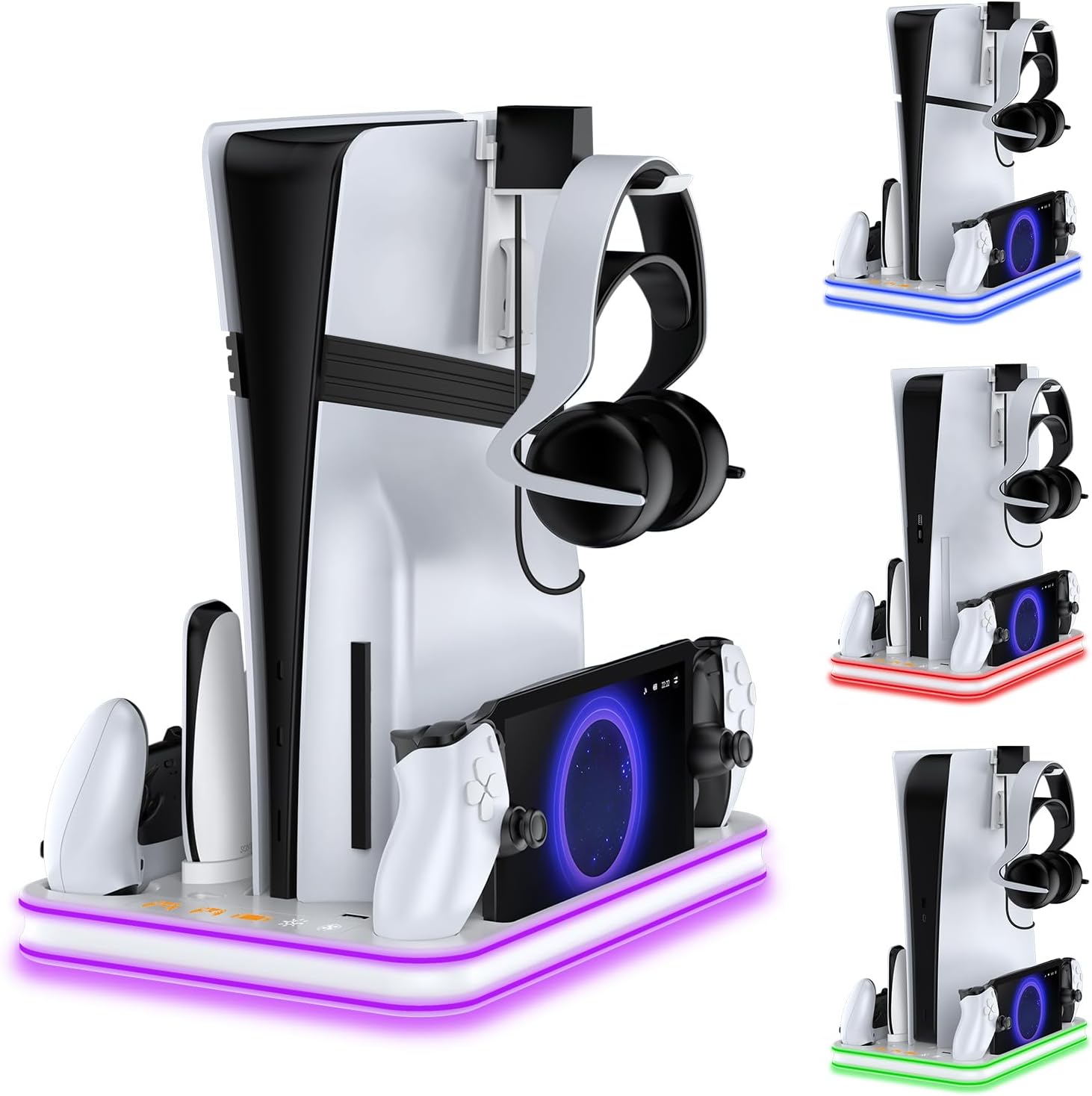 PS5 Cooling Stand with Charging & LED Lights