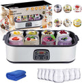 LCD Probiotic Yogurt Maker with 8 Glass Jars