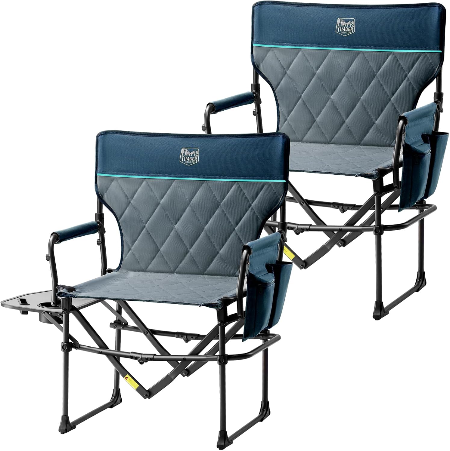 TIMBER RIDGE Compact Heavy Duty Camping Chair - Supports 400lbs